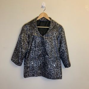 Susan Graver Animal Print Jacket Coat QVC Women Medium Size 10 to 12
